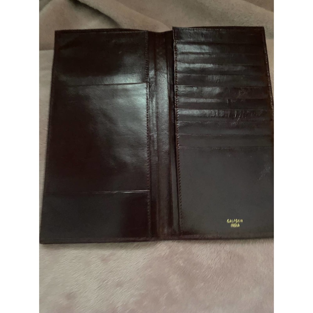 Luxury Woven Calfskin Leather Traveler’s Wallet/Passport Wallet